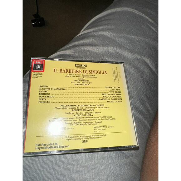 Maria Callas - Il Barbiere di Siviglia CD | EMI | Luigi Alva Tito Gobbi Galliera - Picture 3 of 4